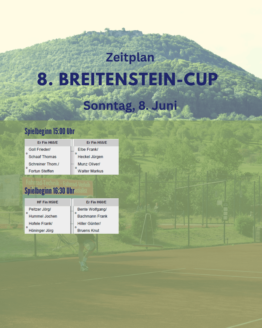 zeitplan sonntag 2w